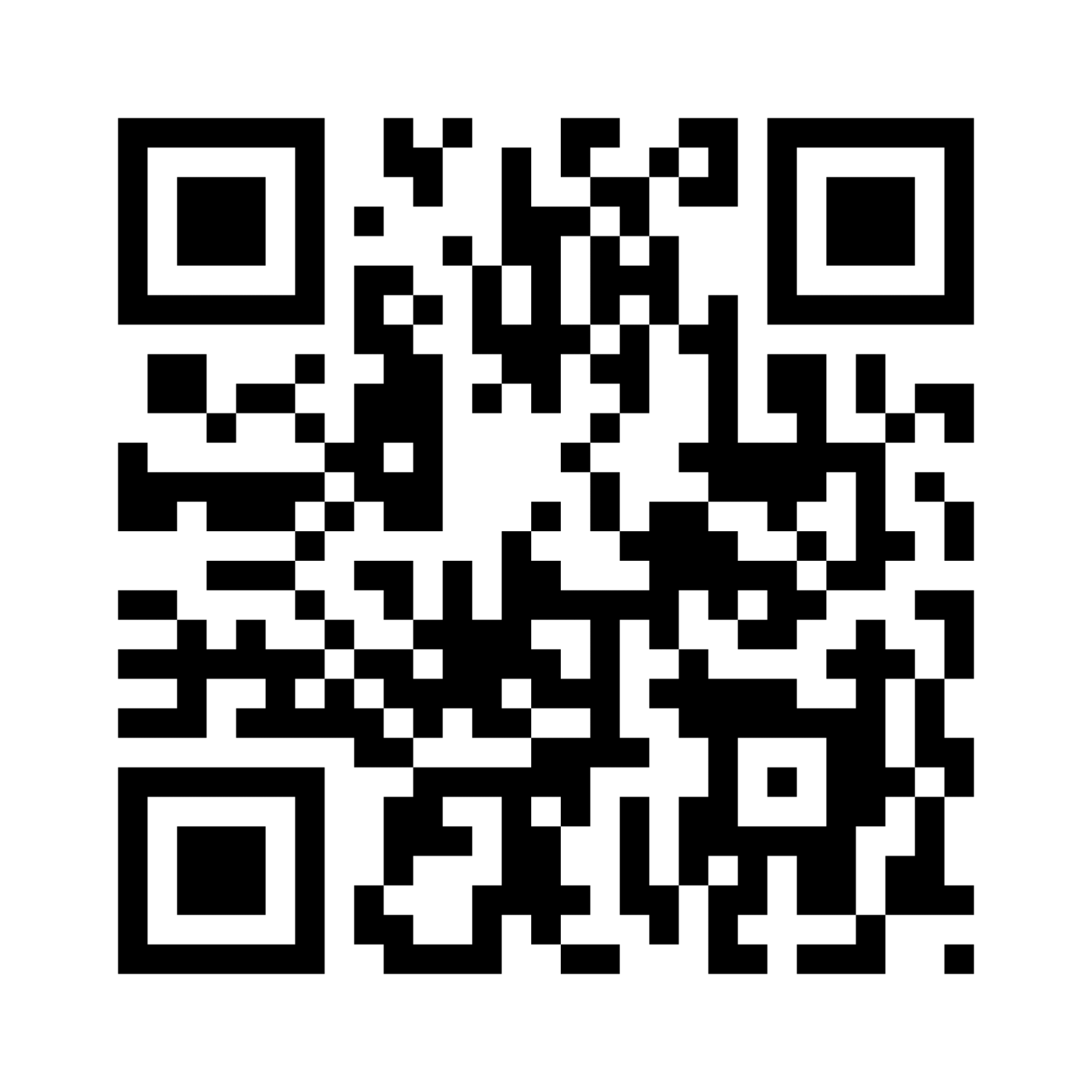 A black-and-white QR code