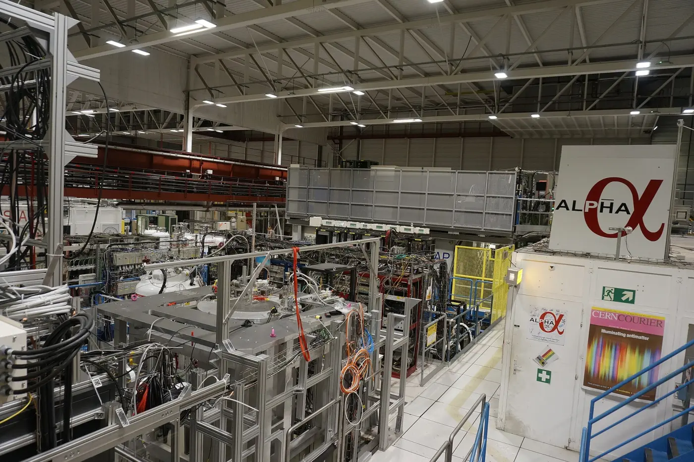 The hall of the ALPHA experiment in CERN's antimatter factory